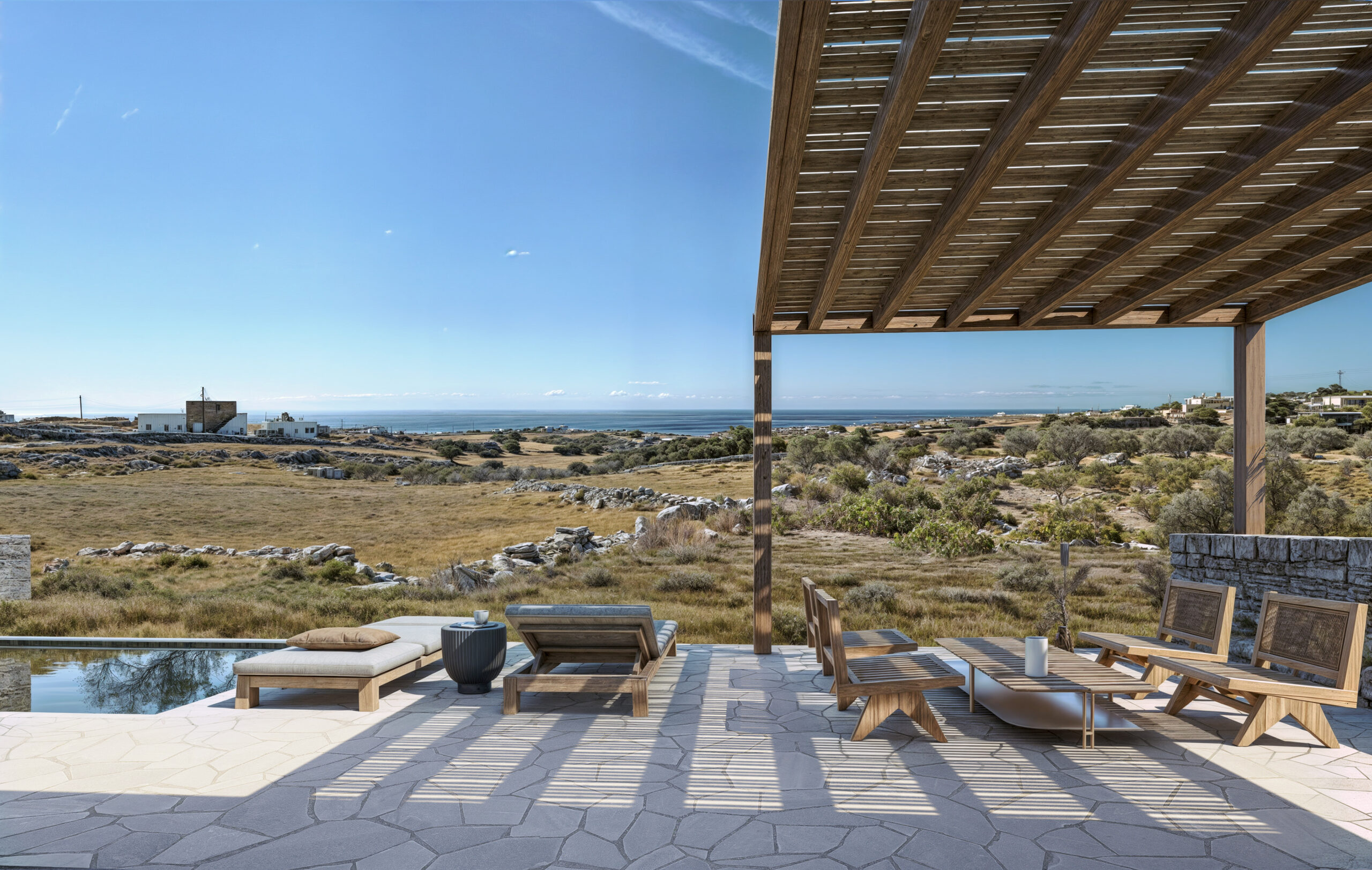 Residence Calypso outdoor living area