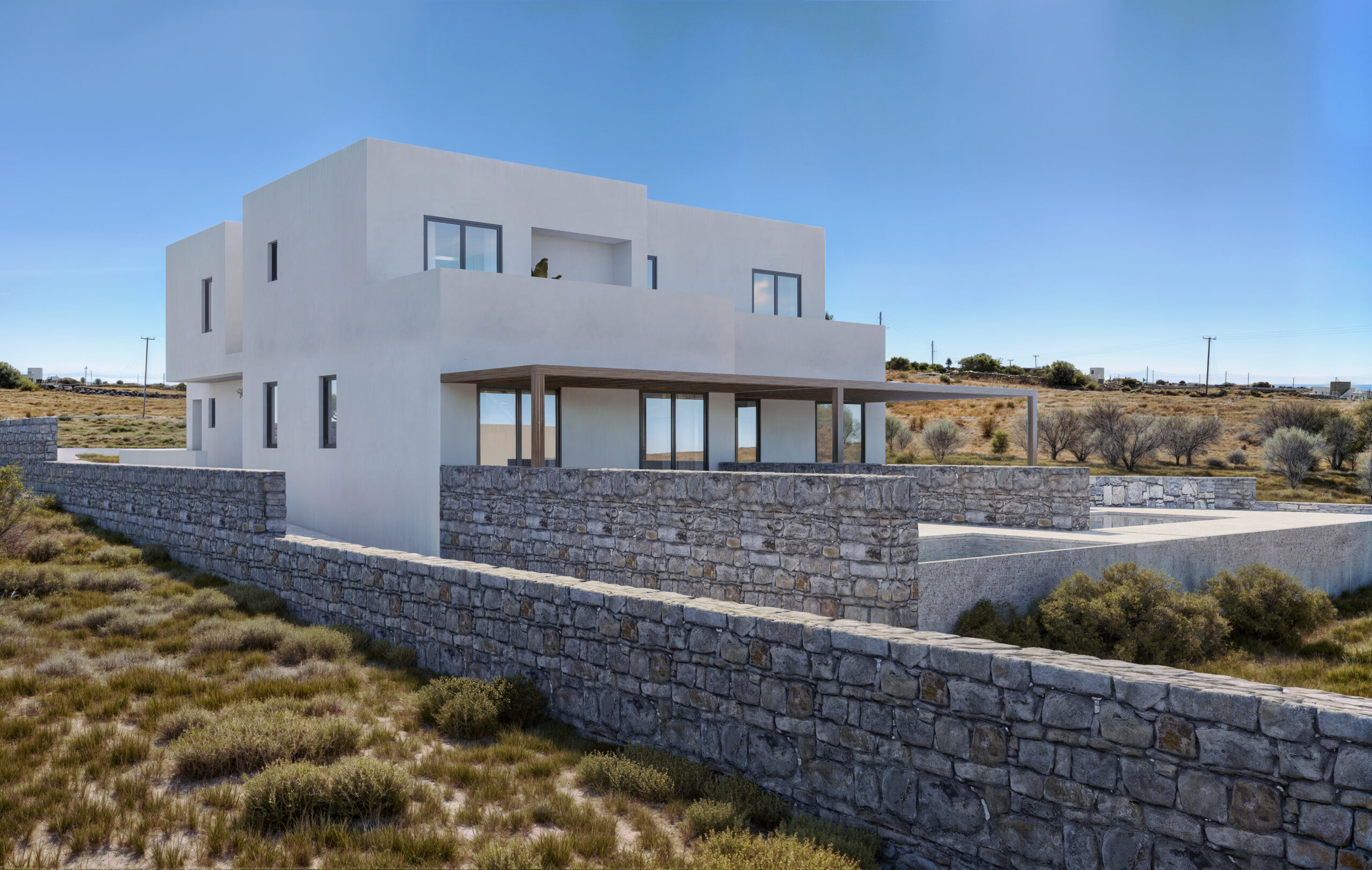 Residence Ariadne modern villa in Aspro Chorio, Paros