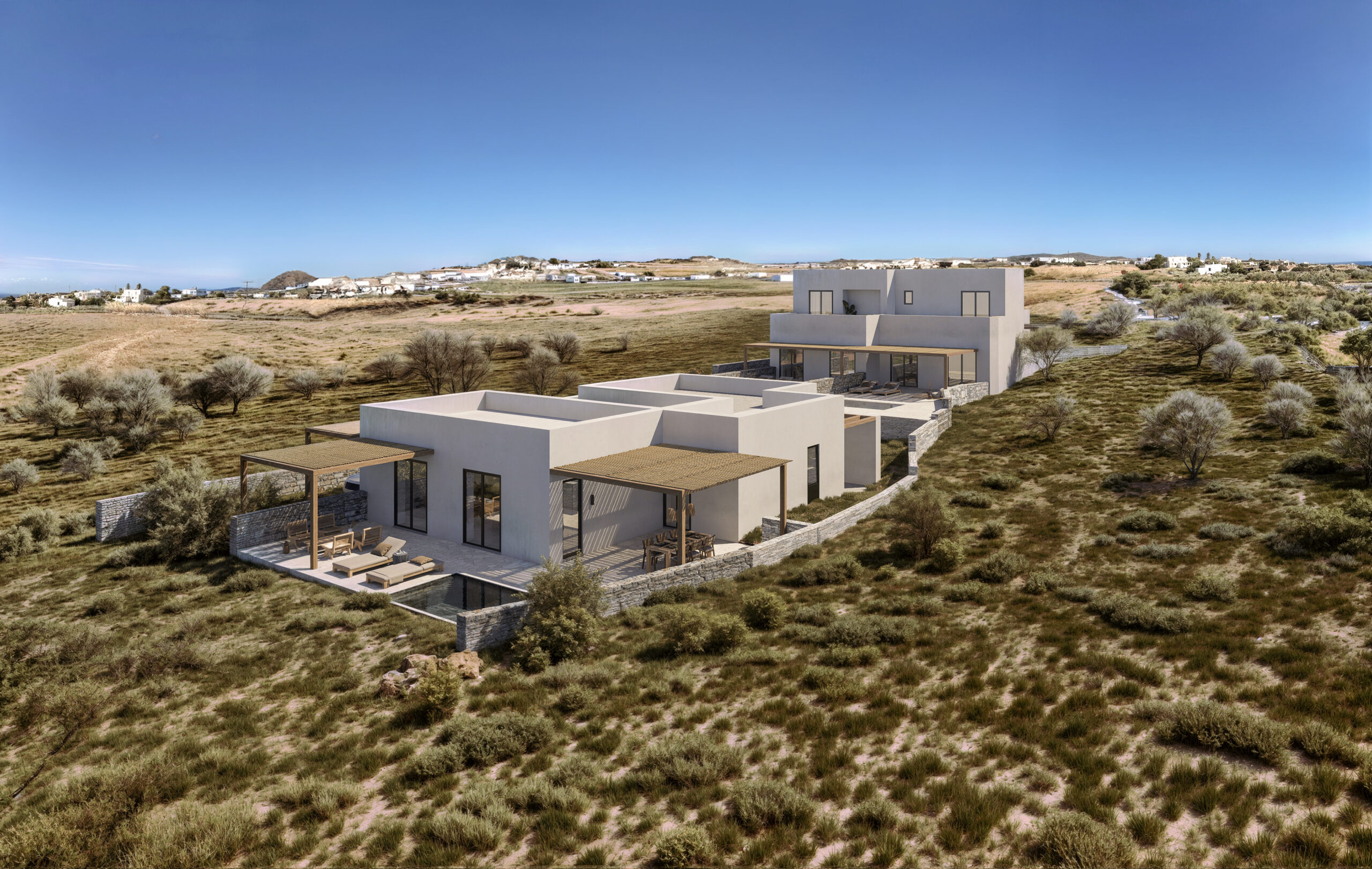 Residence Daphne modern villa in Aspro Chorio, Paros